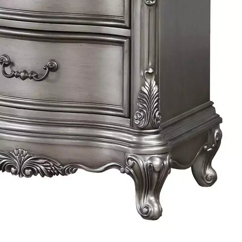 Table de chevet Ariadne Acme Furniture, finition platine antique