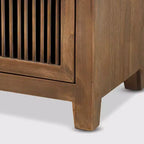 Baxton Studio Clement Table de chevet à 2 tiroirs en bois avec pieds fuseaux Marron : Table de chevet moderne, cadre en sapin et MDF, aucun assemblage requis