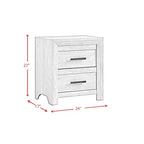 Table de chevet 2 tiroirs Keely Blanc - Picket House Furnishings