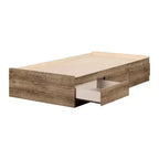 Commode double 6 tiroirs Reevo de South Shore, blanc pur : Ancrage anti-basculement, finition stratifiée, cadre en panneaux de particules, 51,25 po de largeur