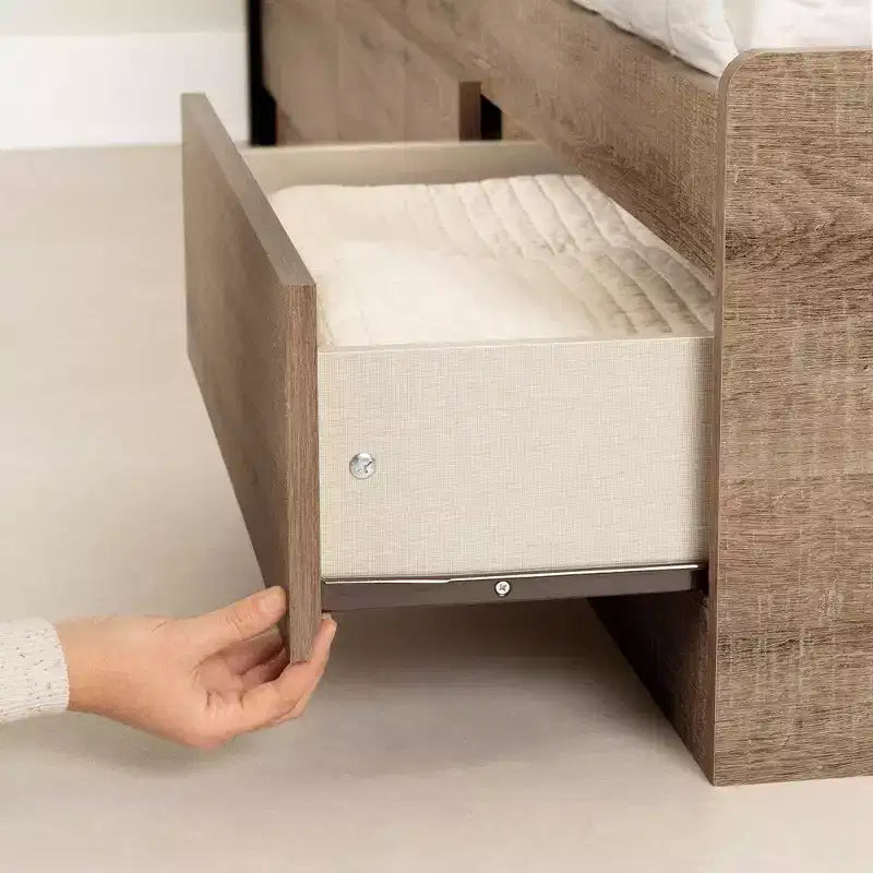 Commode double 6 tiroirs Reevo de South Shore, blanc pur : Ancrage anti-basculement, finition stratifiée, cadre en panneaux de particules, 51,25 po de largeur