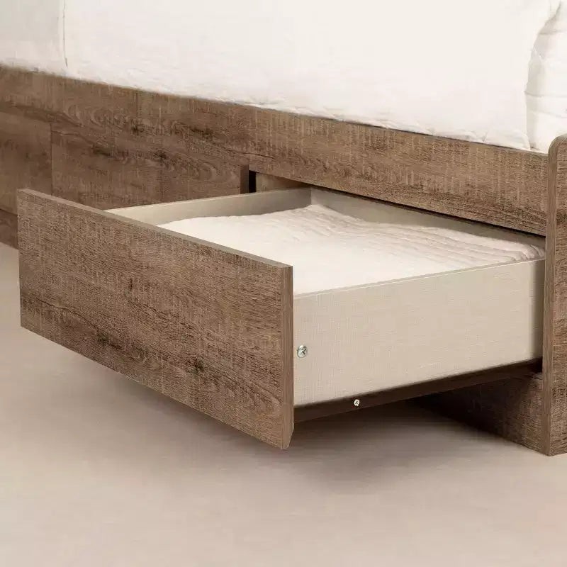 Commode double 6 tiroirs Reevo de South Shore, blanc pur : Ancrage anti-basculement, finition stratifiée, cadre en panneaux de particules, 51,25 po de largeur
