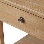 Table de chevet Victoria Natural : Madison Park, cadre en bois d'hévéa, surface en placage de bois, style de transition