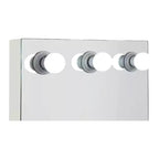 Coiffeuse Frosthaven avec miroir réglable, ensemble blanc lumineux, pour boutique 24h/24 et 7j/7, avec LED intégrées, design moderne, 1 tiroir de rangement