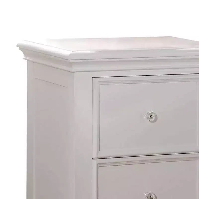 Acme Furniture Table de Chevet Lacey Blanche