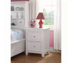 Acme Furniture Table de Chevet Lacey Blanche