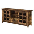 Newport Park Lane Single Drawer with Storage Cabinets and Shelves TV Stand for TVs up to 65" Barnwood - Breighton Home:
