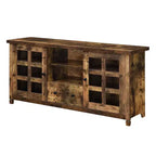 Newport Park Lane Single Drawer with Storage Cabinets and Shelves TV Stand for TVs up to 65" Barnwood - Breighton Home: