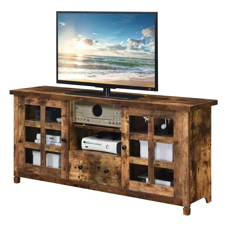 Meuble TV Newport Park Lane avec un tiroir, des armoires de rangement et des étagères pour téléviseurs jusqu'à 65 po Barnwood - Breighton Home: