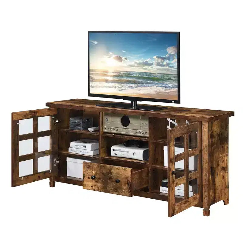 Meuble TV Newport Park Lane avec un tiroir, des armoires de rangement et des étagères pour téléviseurs jusqu'à 65 po Barnwood - Breighton Home: