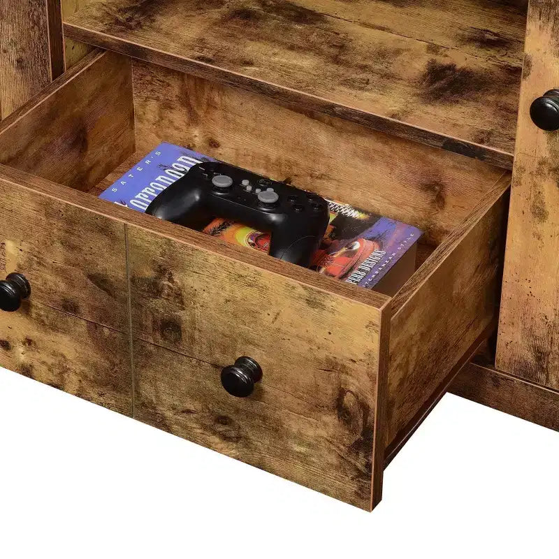 Meuble TV Newport Park Lane avec un tiroir, des armoires de rangement et des étagères pour téléviseurs jusqu'à 65 po Barnwood - Breighton Home: