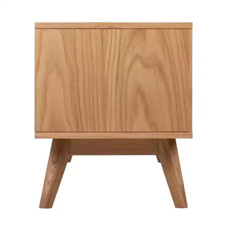 Meuble TV Abacus pour téléviseurs jusqu'à 67" chêne/blanc - Universal Expert : Buffet avec gestion des câbles