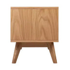 Meuble TV Abacus pour téléviseurs jusqu'à 67" chêne/blanc - Universal Expert : Buffet avec gestion des câbles