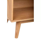 Meuble TV Abacus pour téléviseurs jusqu'à 67" chêne/blanc - Universal Expert : Buffet avec gestion des câbles