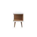 Meuble TV Utopia 70,47" pour téléviseurs jusqu'à 65" Blanc Brillant/Crème Érable - Manhattan Comfort : Console Moderne avec Rangement
