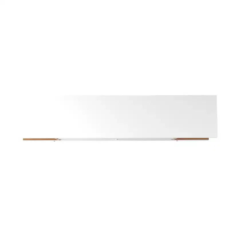 Meuble TV Utopia 70,47" pour téléviseurs jusqu'à 65" Blanc Brillant/Crème Érable - Manhattan Comfort : Console Moderne avec Rangement