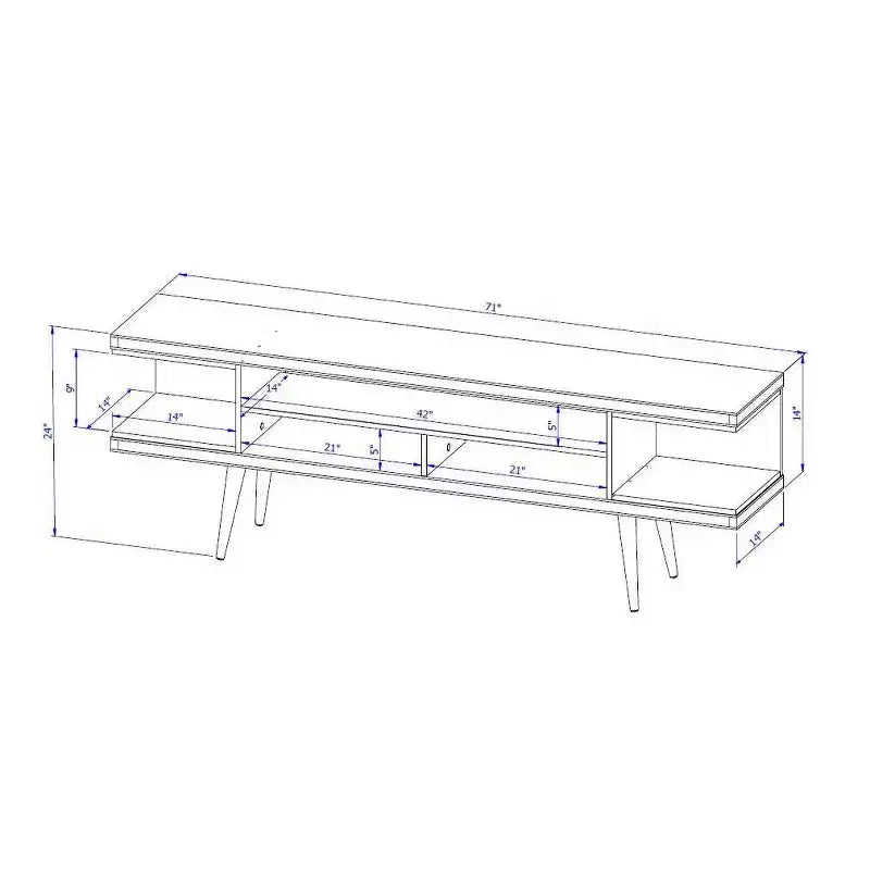 Meuble TV Utopia 70,47" pour téléviseurs jusqu'à 65" Blanc Brillant/Crème Érable - Manhattan Comfort : Console Moderne avec Rangement