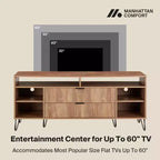 Meuble TV Dumbo Manhattan Comfort de 63 po pour téléviseurs jusqu'à 60 po, brun doré