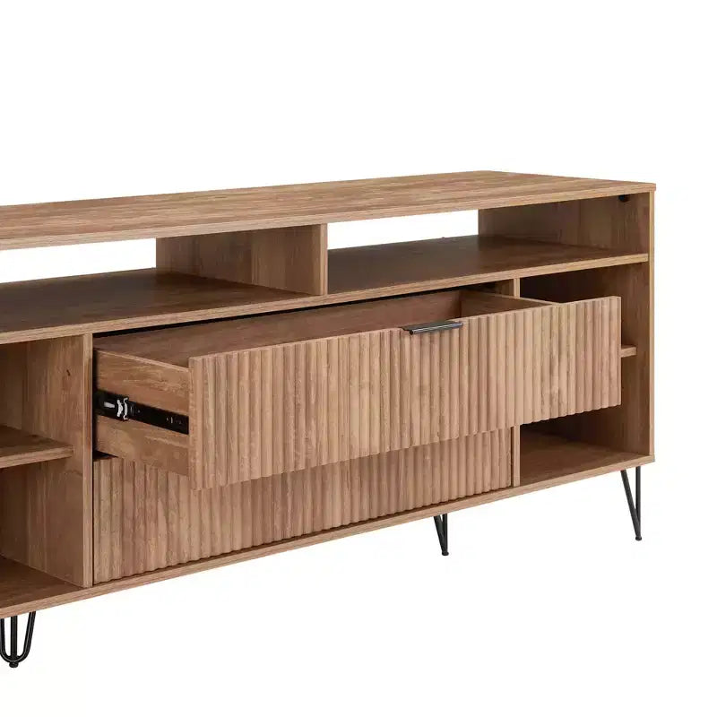 Meuble TV Dumbo Manhattan Comfort de 63 po pour téléviseurs jusqu'à 60 po, brun doré