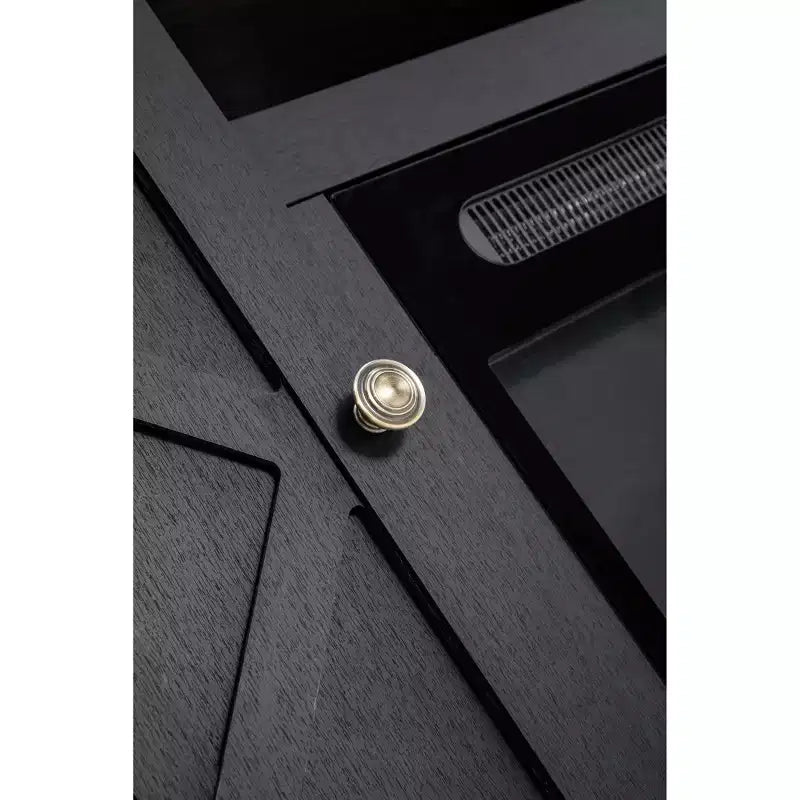 Meuble TV et cheminée électrique pour téléviseurs jusqu'à 60 po Gris - Essentiels pour la maison : Composite de bois MDF, Quincaillerie en nickel