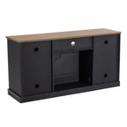 Meuble TV et cheminée électrique pour téléviseurs jusqu'à 60 po Gris - Essentiels pour la maison : Composite de bois MDF, Quincaillerie en nickel