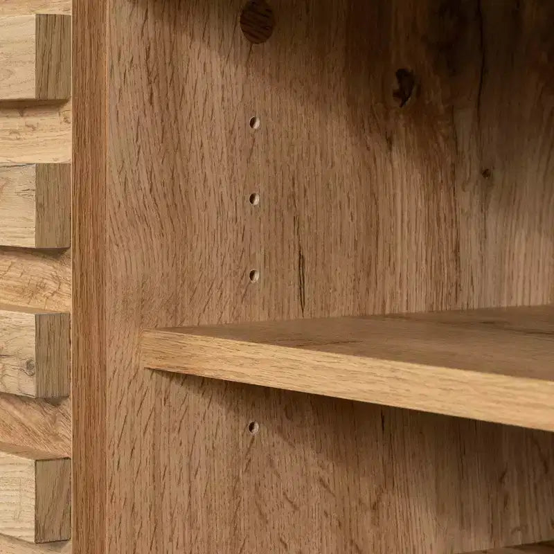 Meuble télé Mezzy de South Shore pour téléviseurs jusqu'à 75", chêne nordique : console média moderne avec rangement, panneaux de particules stratifiés