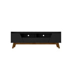 Marcus Mid-Century Modern 4 Shelf TV Stand for TVs up to 70" TVs, Cable Management - Manhattan Comfort