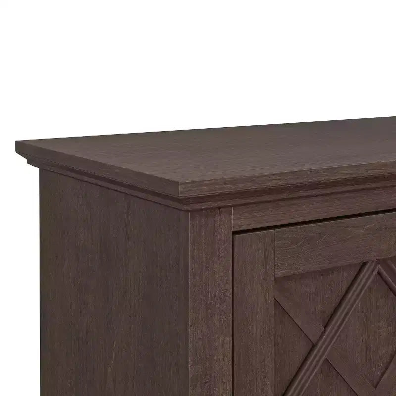 Meuble TV de ferme de 78 po pour téléviseurs jusqu'à 80 po avec foyer électrique brun - Festivo : Console multimédia, Rangement en MDF