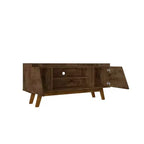 Meuble TV 4 étagères Marcus Mid-Century Modern pour téléviseurs jusqu'à 55" marron rustique - Manhattan Comfort