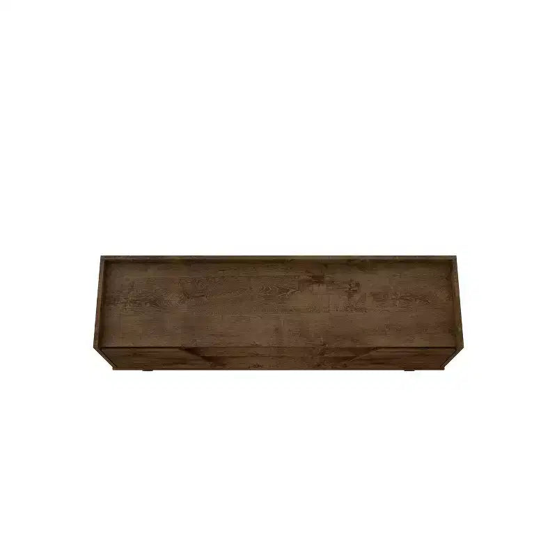 Meuble TV 4 étagères Marcus Mid-Century Modern pour téléviseurs jusqu'à 55" marron rustique - Manhattan Comfort