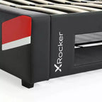 Lit Gamer Twin Orion Esports avec Support TV pour Téléviseurs jusqu'à 32" Noir/Rouge - X Rocker
