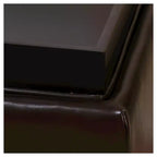 Wellington, pouf de rangement marron en cuir avec plateau - Christopher Knight Home : Repose-pieds, cadre en bois dur