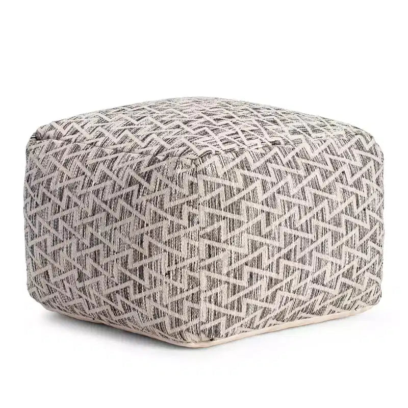 Pouf Lafayette Square noir/ivoire - Anji Mountain