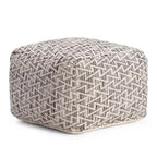Pouf Lafayette Square noir/ivoire - Anji Mountain