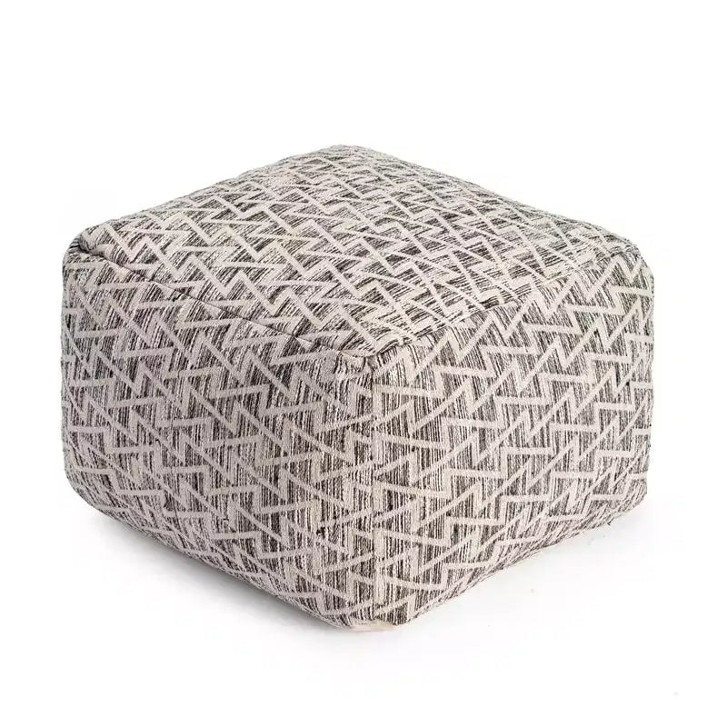 Pouf Lafayette Square noir/ivoire - Anji Mountain