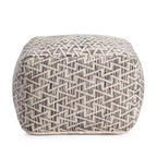 Pouf Lafayette Square noir/ivoire - Anji Mountain