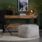 Pouf Lafayette Square noir/ivoire - Anji Mountain