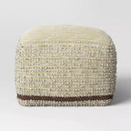 Pouf carré crème en bouclette Branchville – Threshold™