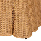 bali & pari Repose-pieds en rotin coquillage miel : Carré rembourré, aucun assemblage requis, polyester, contreplaqué