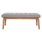 Banc rembourré Landon Acorn - Crosley : Modernisme du milieu du siècle, capitonné, cadre en bois d'hévéa, revêtement en lin, 2 places, capacité de 136 kg