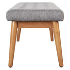 Banc rembourré Landon Acorn - Crosley : Modernisme du milieu du siècle, capitonné, cadre en bois d'hévéa, revêtement en lin, 2 places, capacité de 136 kg