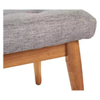 Banc rembourré Landon Acorn - Crosley : Modernisme du milieu du siècle, capitonné, cadre en bois d'hévéa, revêtement en lin, 2 places, capacité de 136 kg
