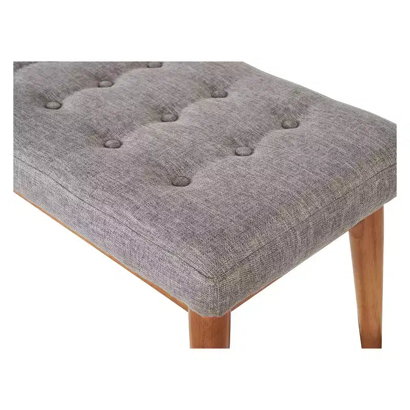 Banc rembourré Landon Acorn - Crosley : Modernisme du milieu du siècle, capitonné, cadre en bois d'hévéa, revêtement en lin, 2 places, capacité de 136 kg