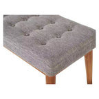 Banc rembourré Landon Acorn - Crosley : Modernisme du milieu du siècle, capitonné, cadre en bois d'hévéa, revêtement en lin, 2 places, capacité de 136 kg