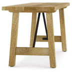 Banc industriel en bois massif naturel WyndenHall 47" Jake