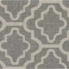 HomePop Pouf de rangement moyen Gris cendré géométrique : Repose-pieds rembourré avec pieds en bois d'hévéa