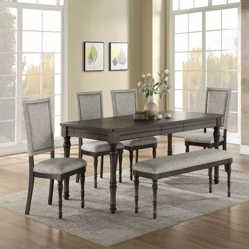 19" Linnett Bench Gray - Steve Silver Co.