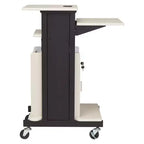 Chariot de présentation Premium Plus avec armoire et étagères réglables - Hampden Furnishings : Support mobile pour équipement audiovisuel