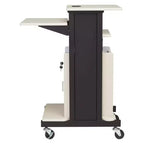 Chariot de présentation Premium Plus avec armoire et étagères réglables - Hampden Furnishings : Support mobile pour équipement audiovisuel