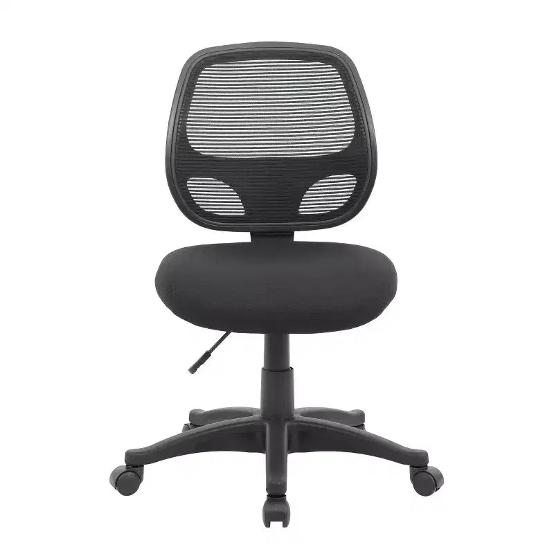 Chaise de bureau en maille de qualité commerciale noire – Boss Office Products : Vérin pneumatique, support lombaire, capacité de 125 kg